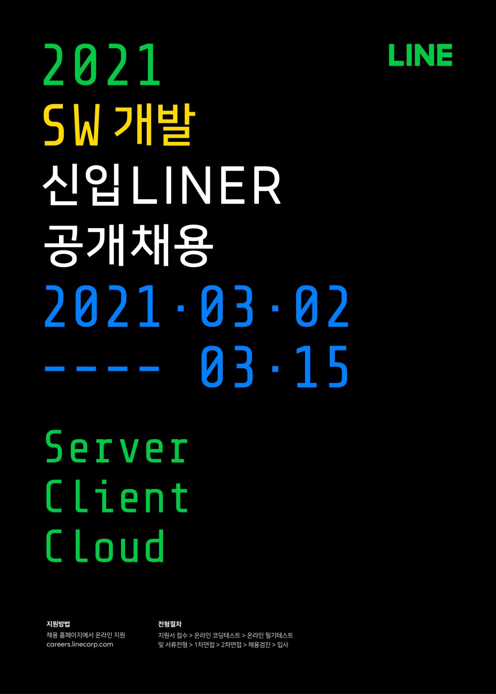 2021 라인플러스 신입공채 포스터