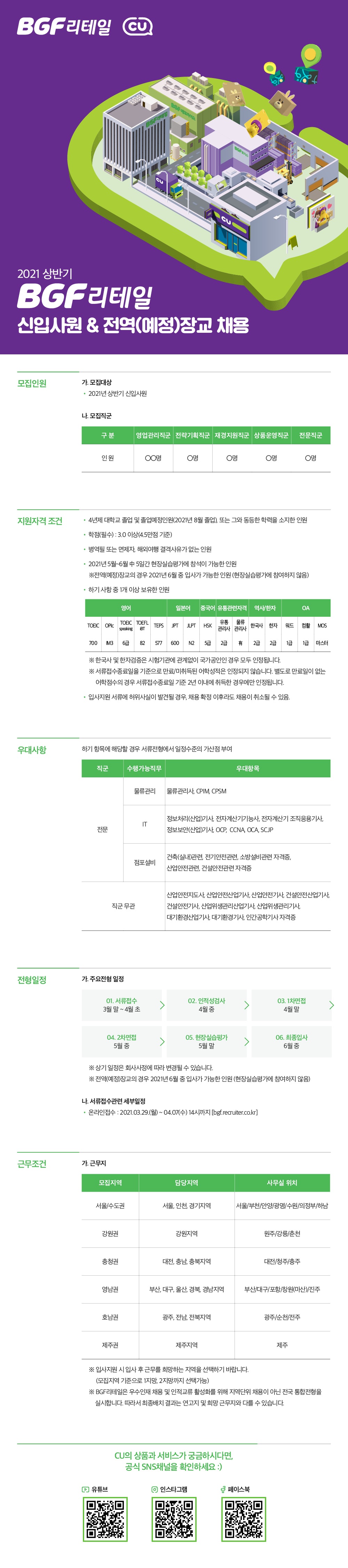 [BGF리테일] 2021년 상반기 신입사원 채용