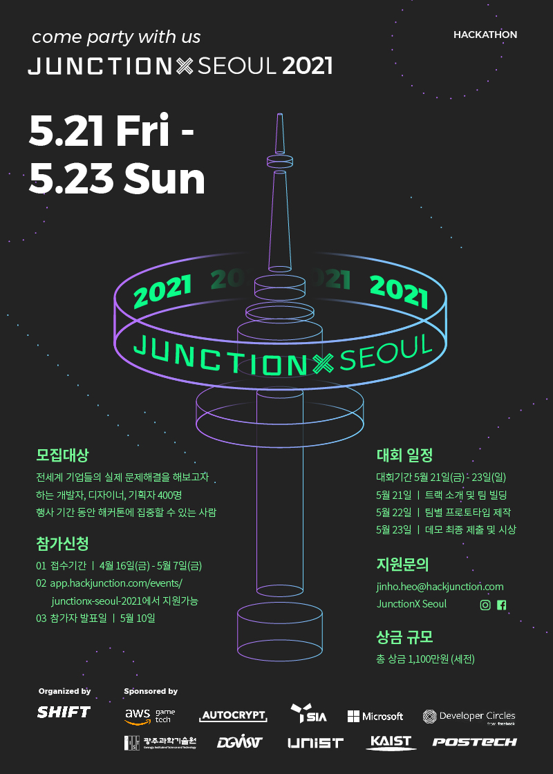 JunctionX Seoul 2021 Poster