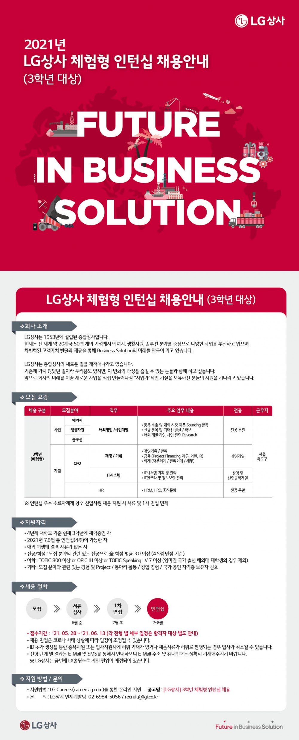 2021 LG상사 체험형 인턴십 채용_웹플라이어