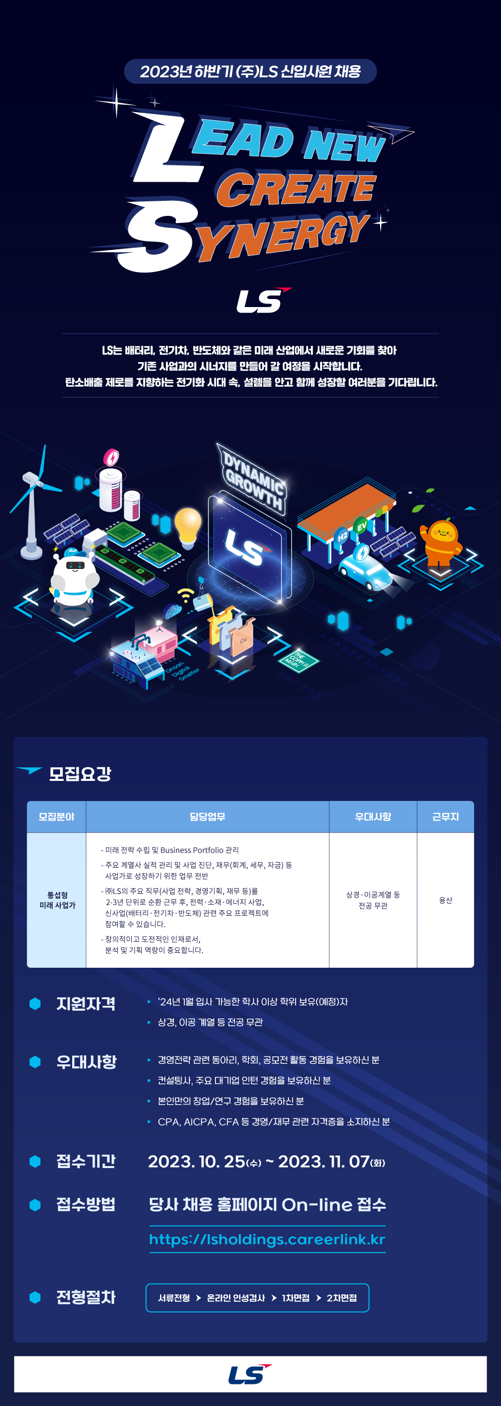 2023 하반기 (주)LS 우수인재 채용 웹 공고문
